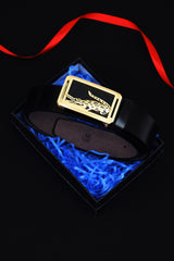 Lcste Metal Alloy Automatic Buckle Branded Belt