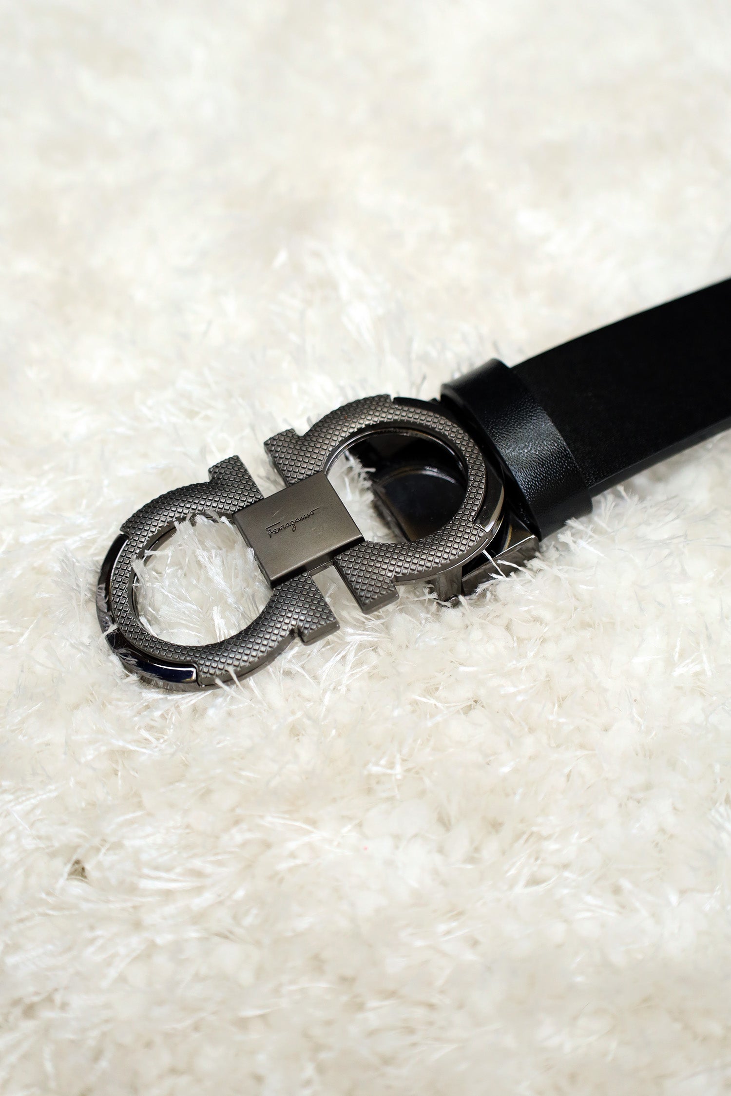 Feragamo Metal Alloy Automatic Buckle Branded Belt