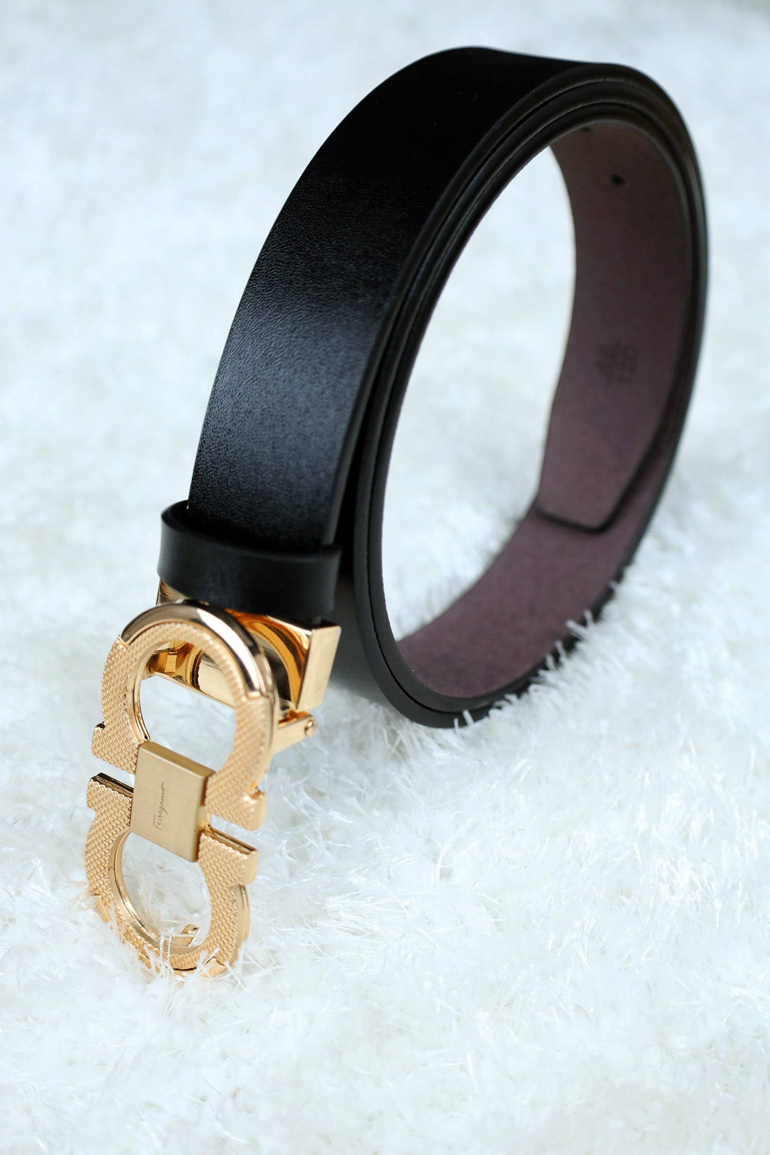 Feragamo Metal Alloy Automatic Buckle Branded Belt