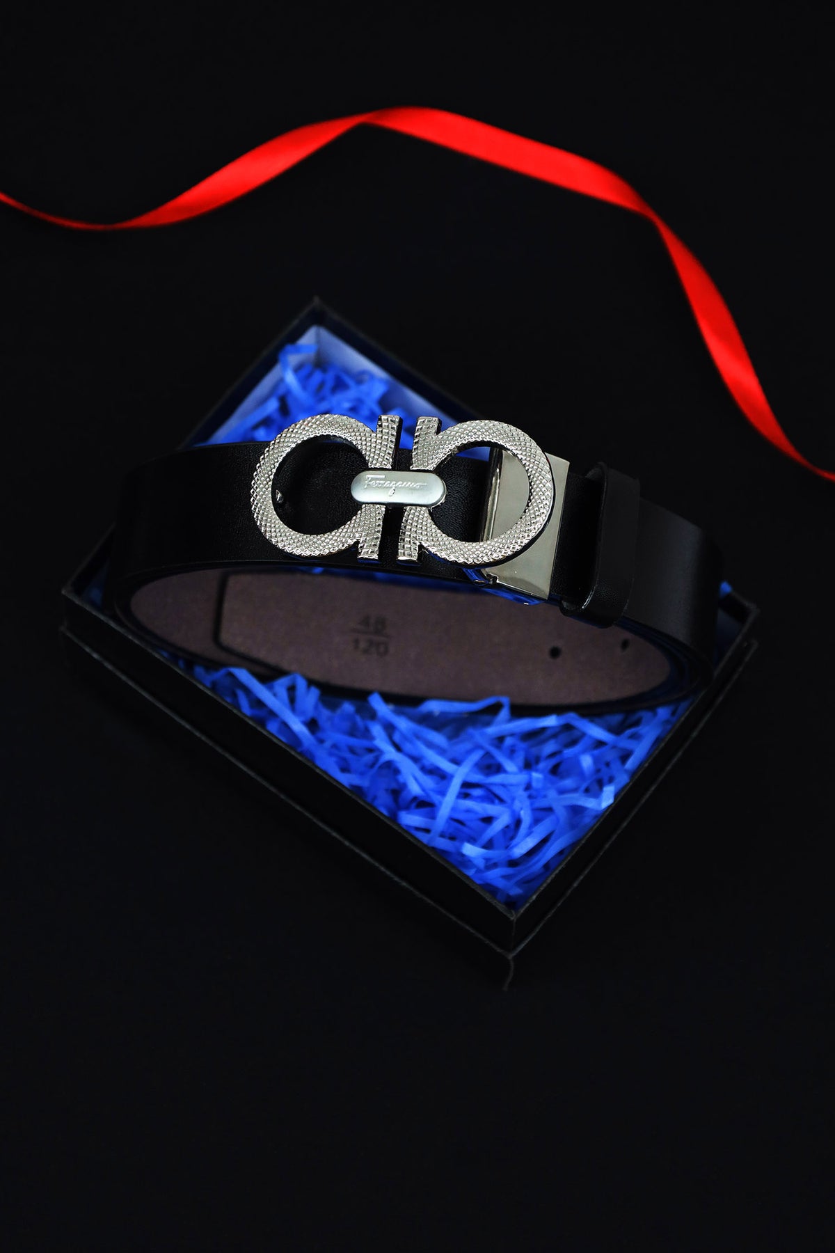 Feragamo Metal Alloy Automatic Buckle Branded Belt