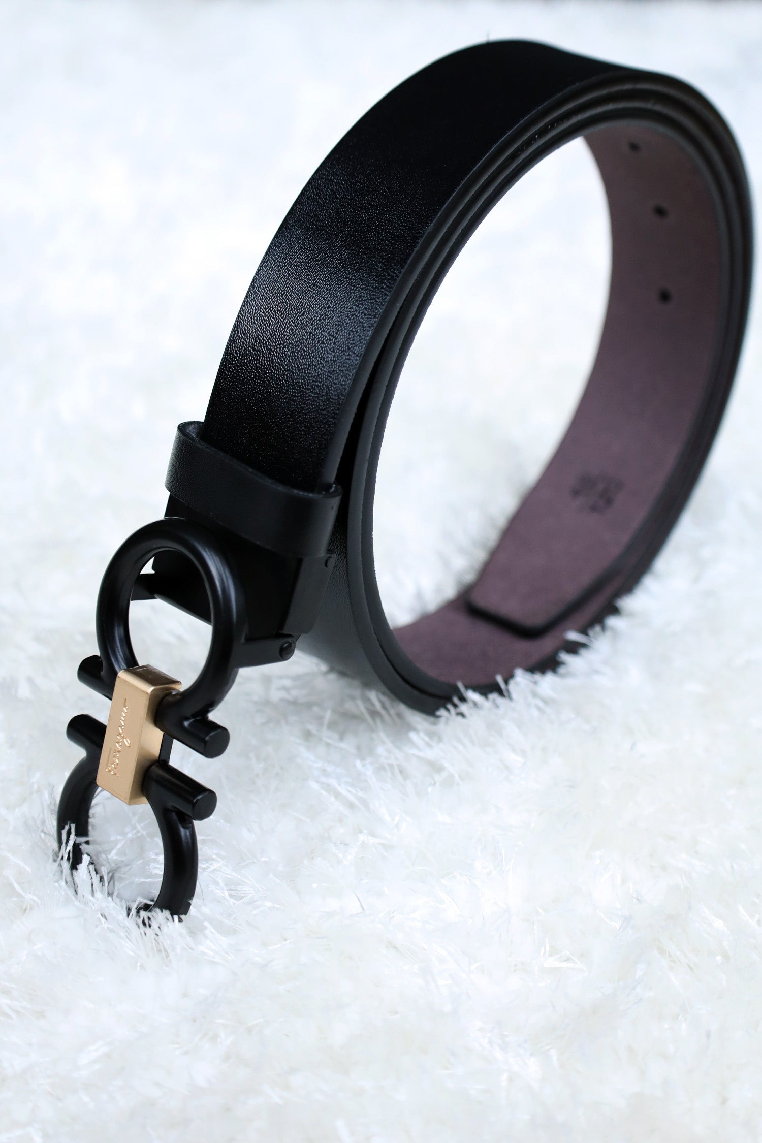 Feragmo Metal Alloy Automatic Buckle Branded Belt