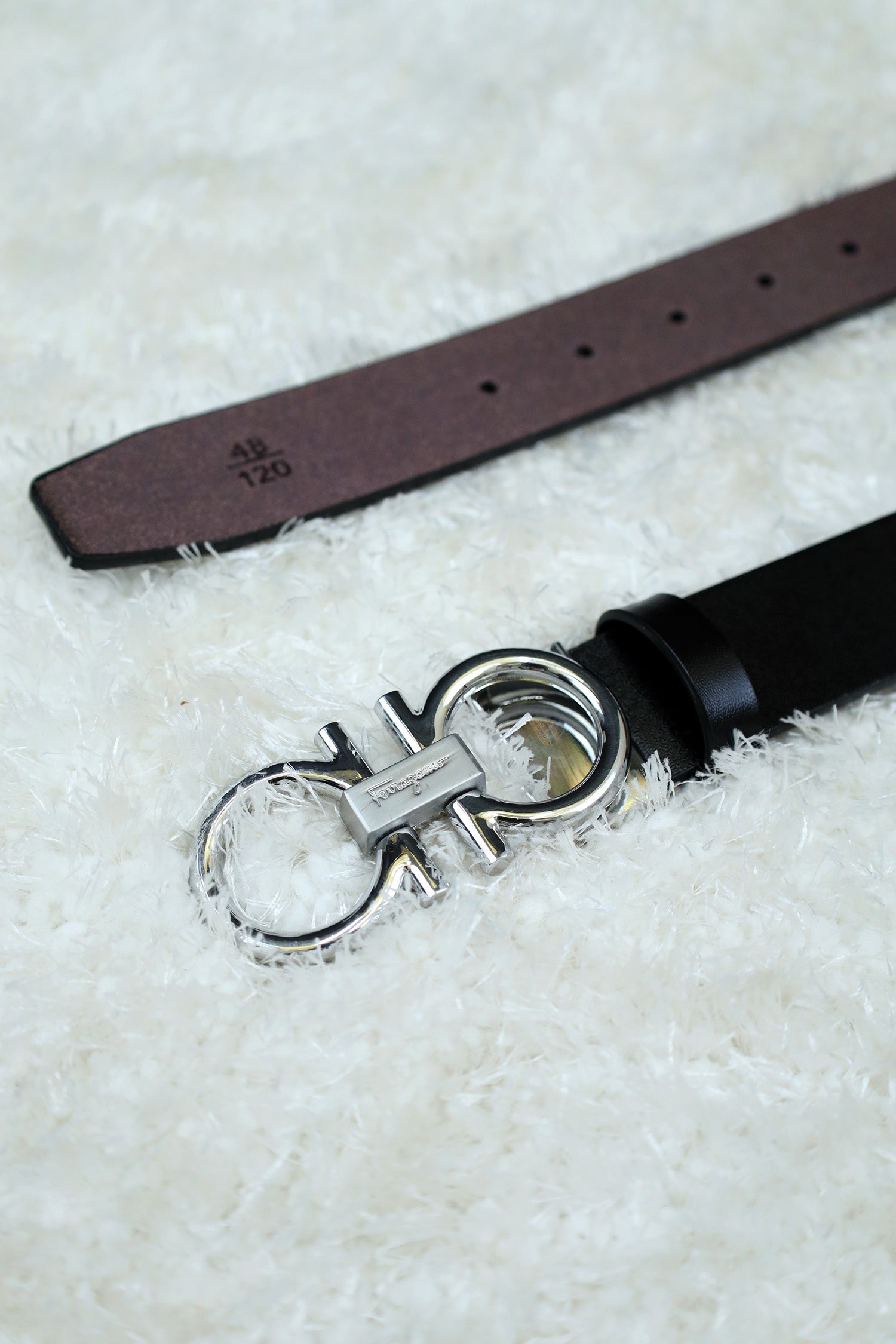 Feragmo Metal Alloy Automatic Buckle Branded Belt