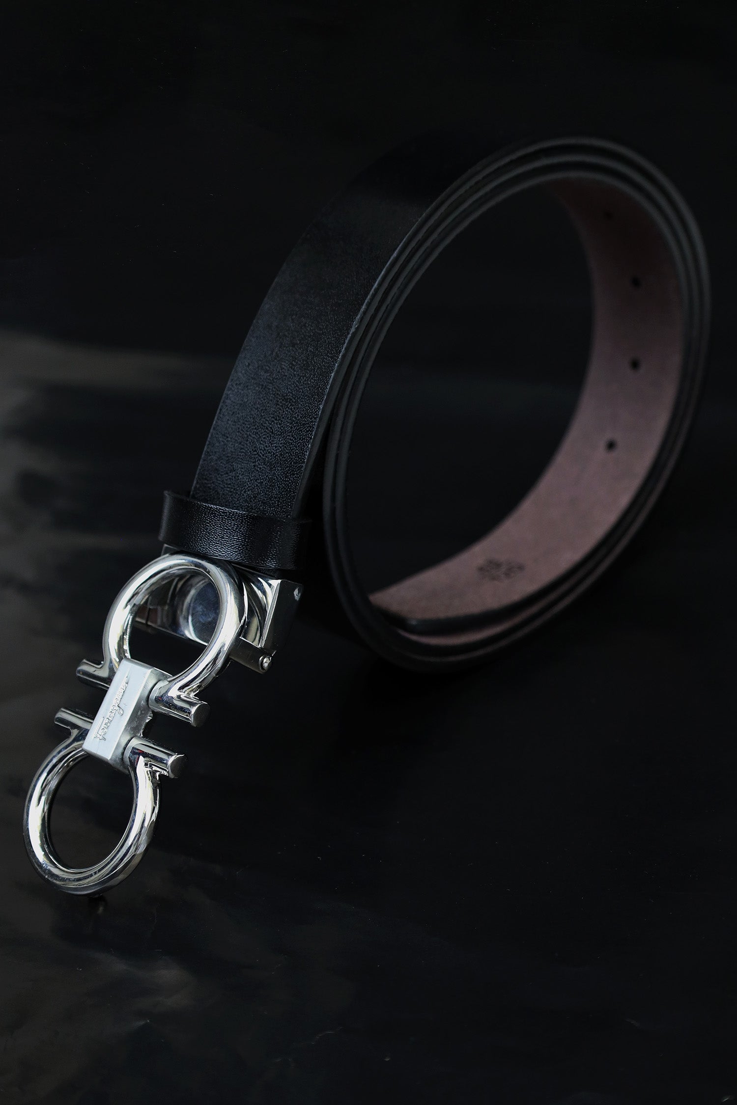 Feragmo Metal Alloy Automatic Buckle Branded Belt