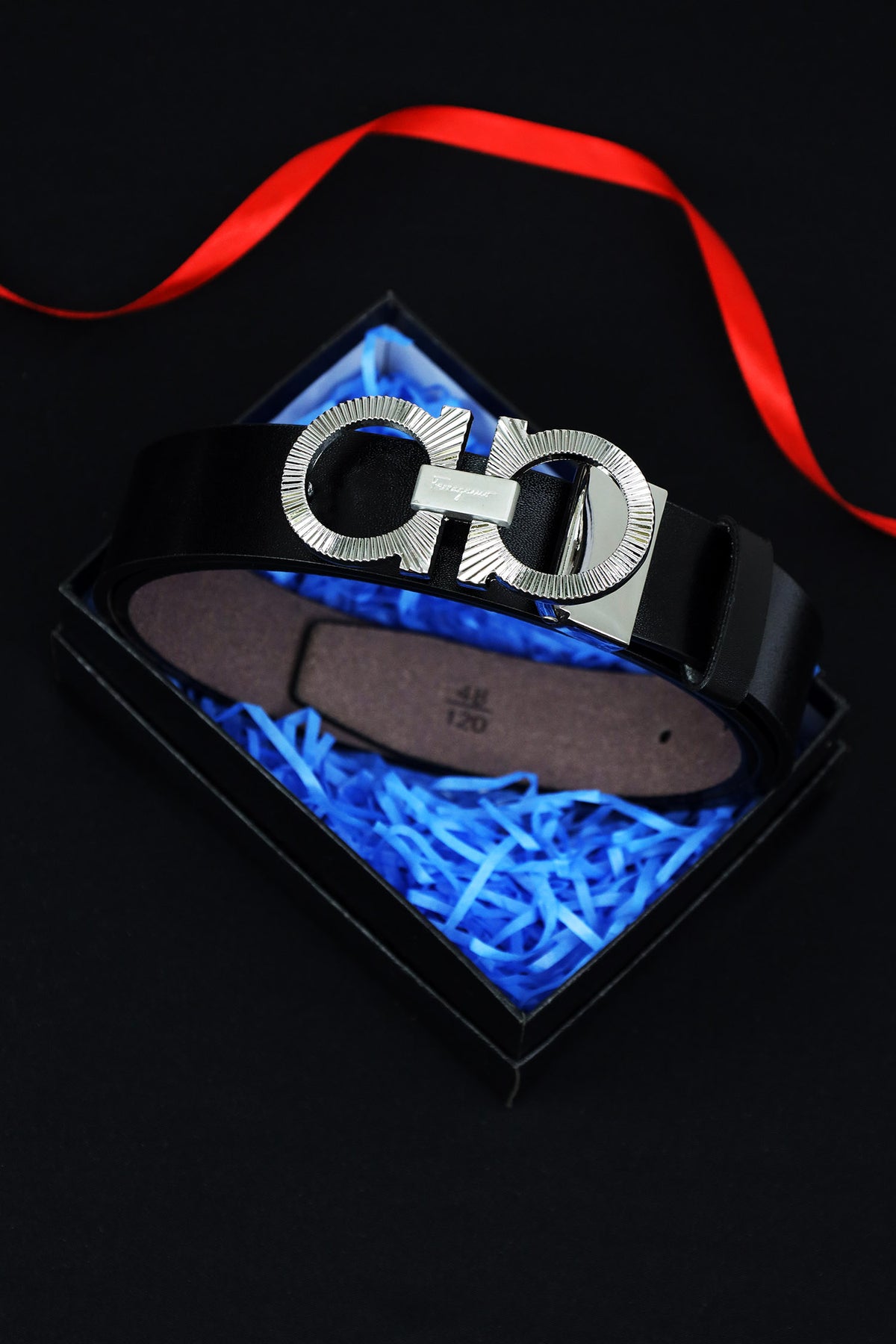 Feragmo Metal Alloy Automatic Buckle Branded Belt
