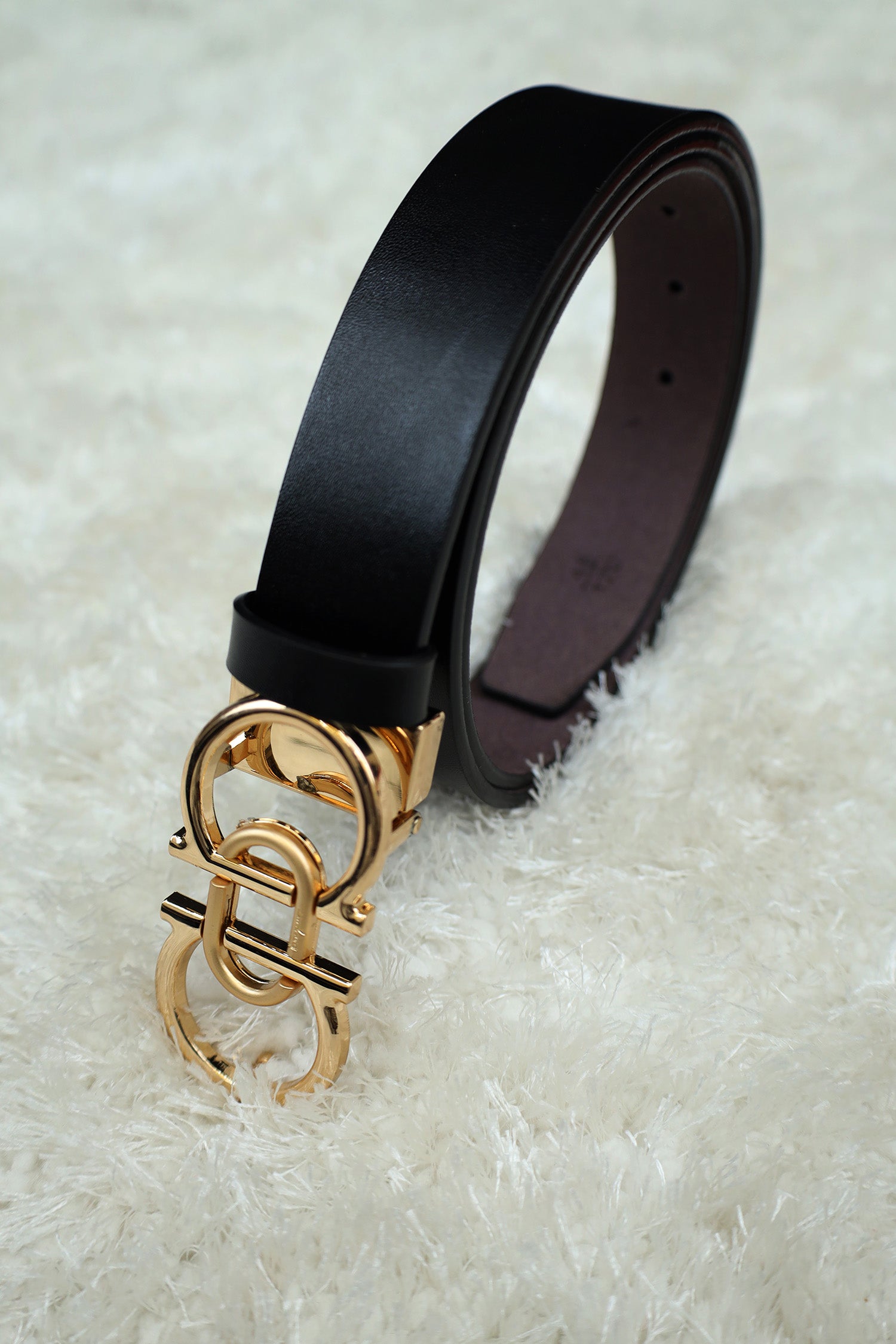 Feragmo Metal Alloy Automatic Buckle Branded Belt