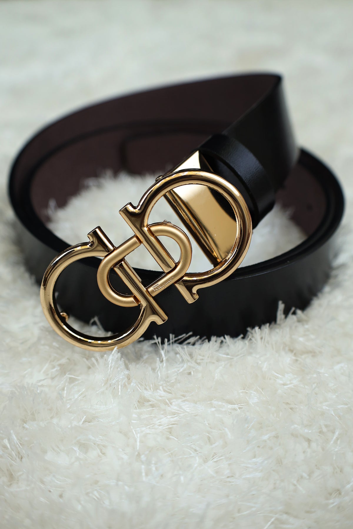 Feragmo Metal Alloy Automatic Buckle Branded Belt
