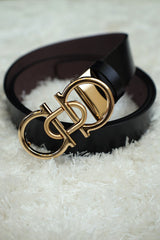 Feragmo Metal Alloy Automatic Buckle Branded Belt