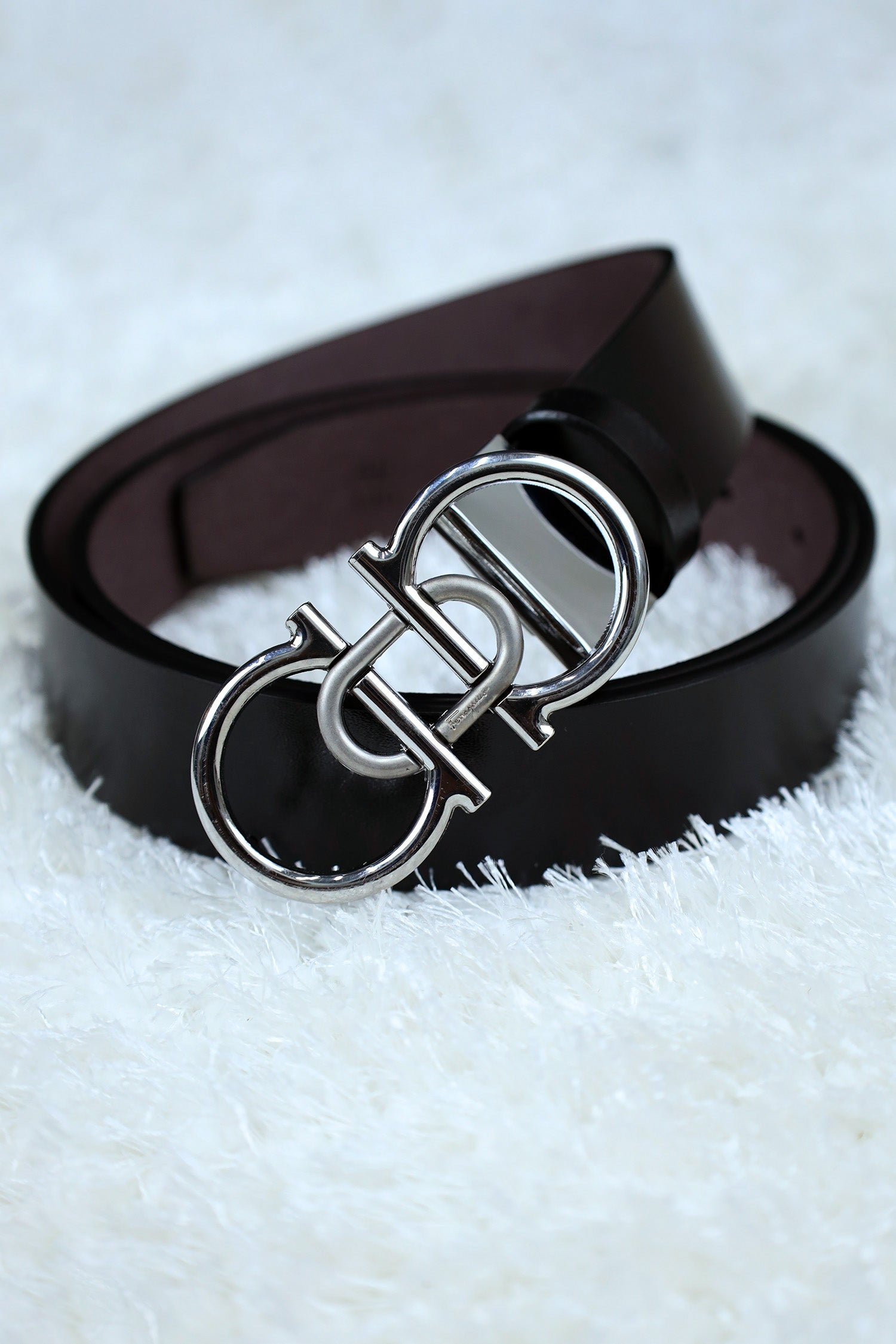 Feragmo Metal Alloy Automatic Buckle Branded Belt