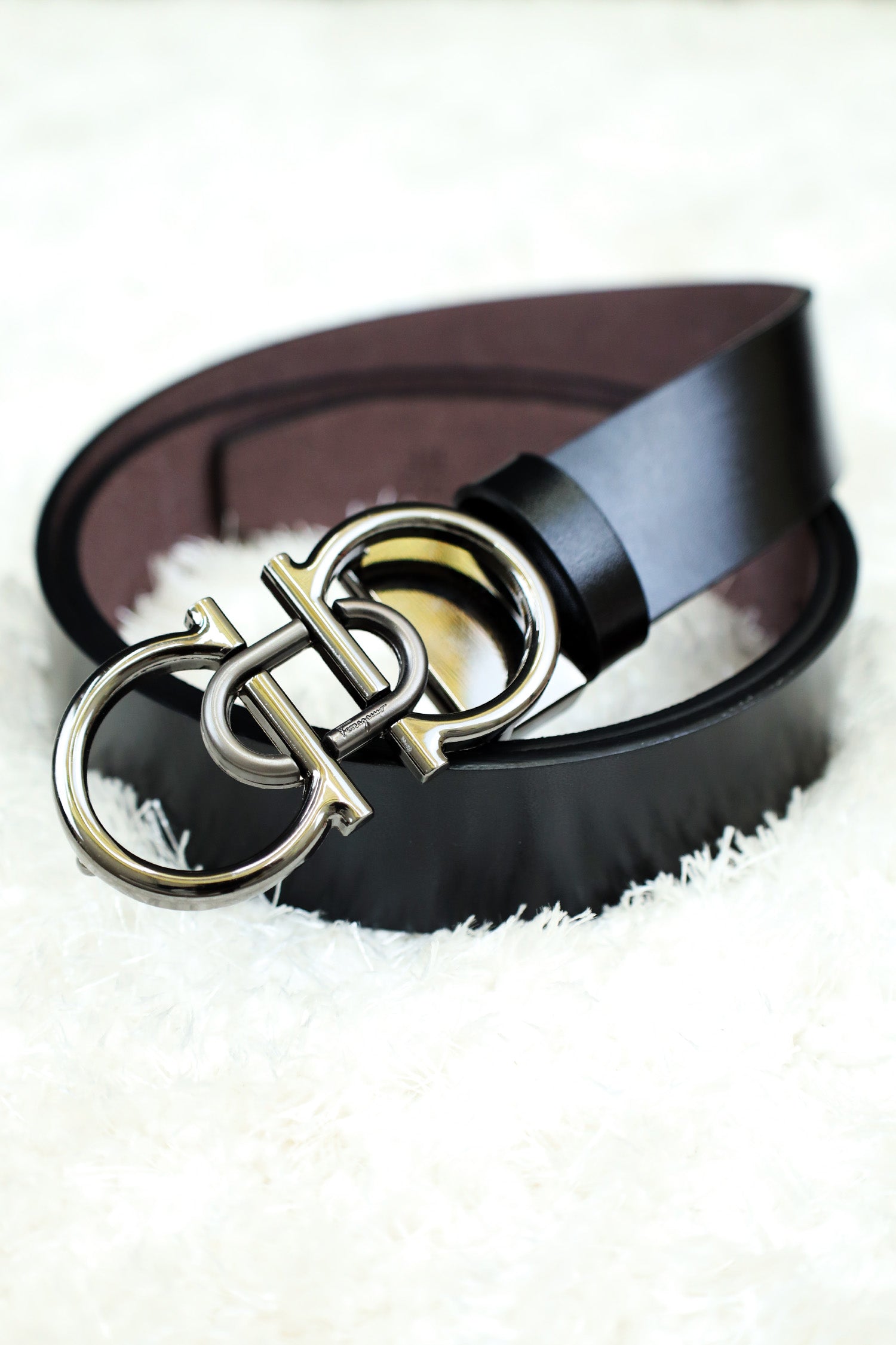 Feragmo Metal Alloy Automatic Buckle Branded Belt