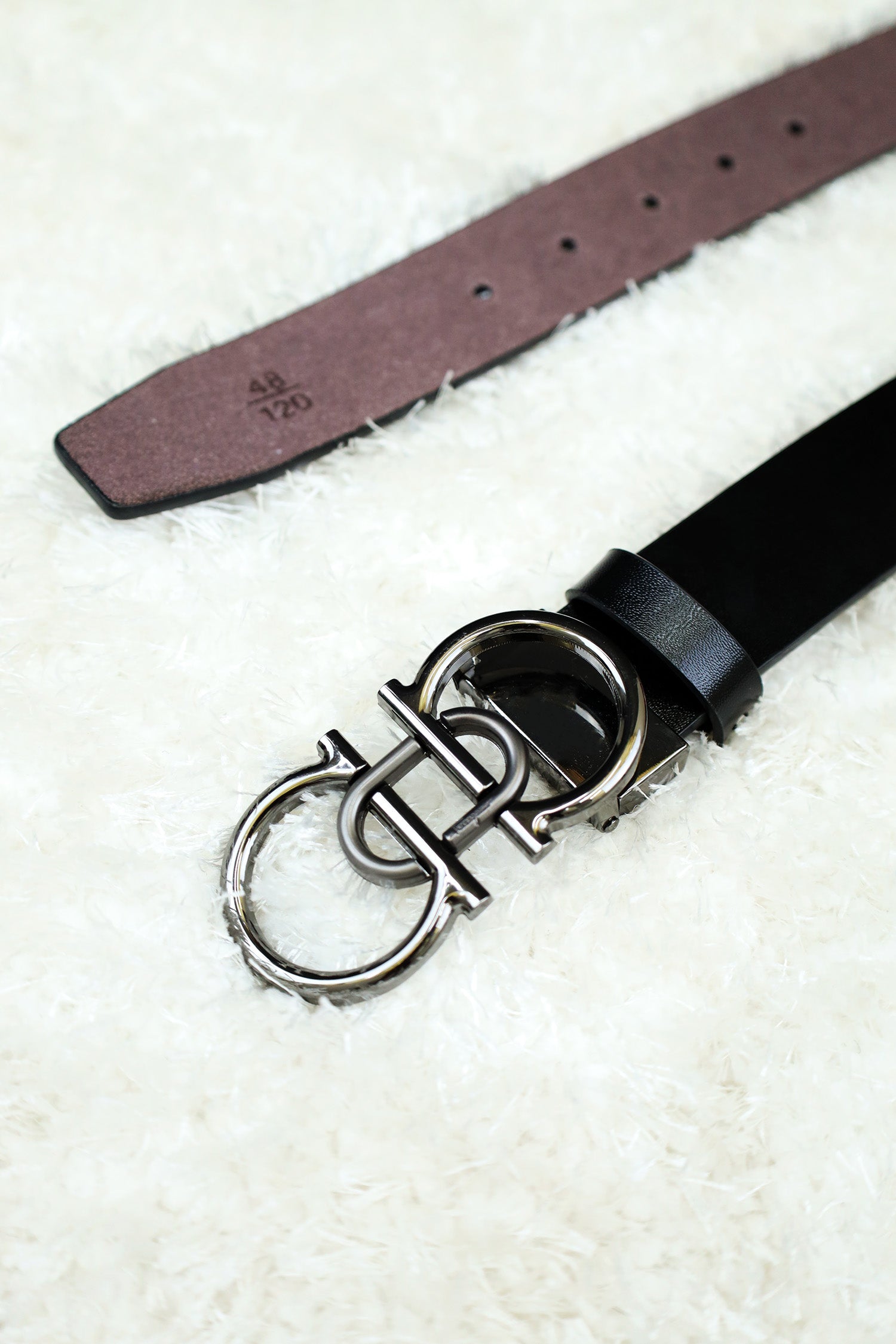 Feragmo Metal Alloy Automatic Buckle Branded Belt