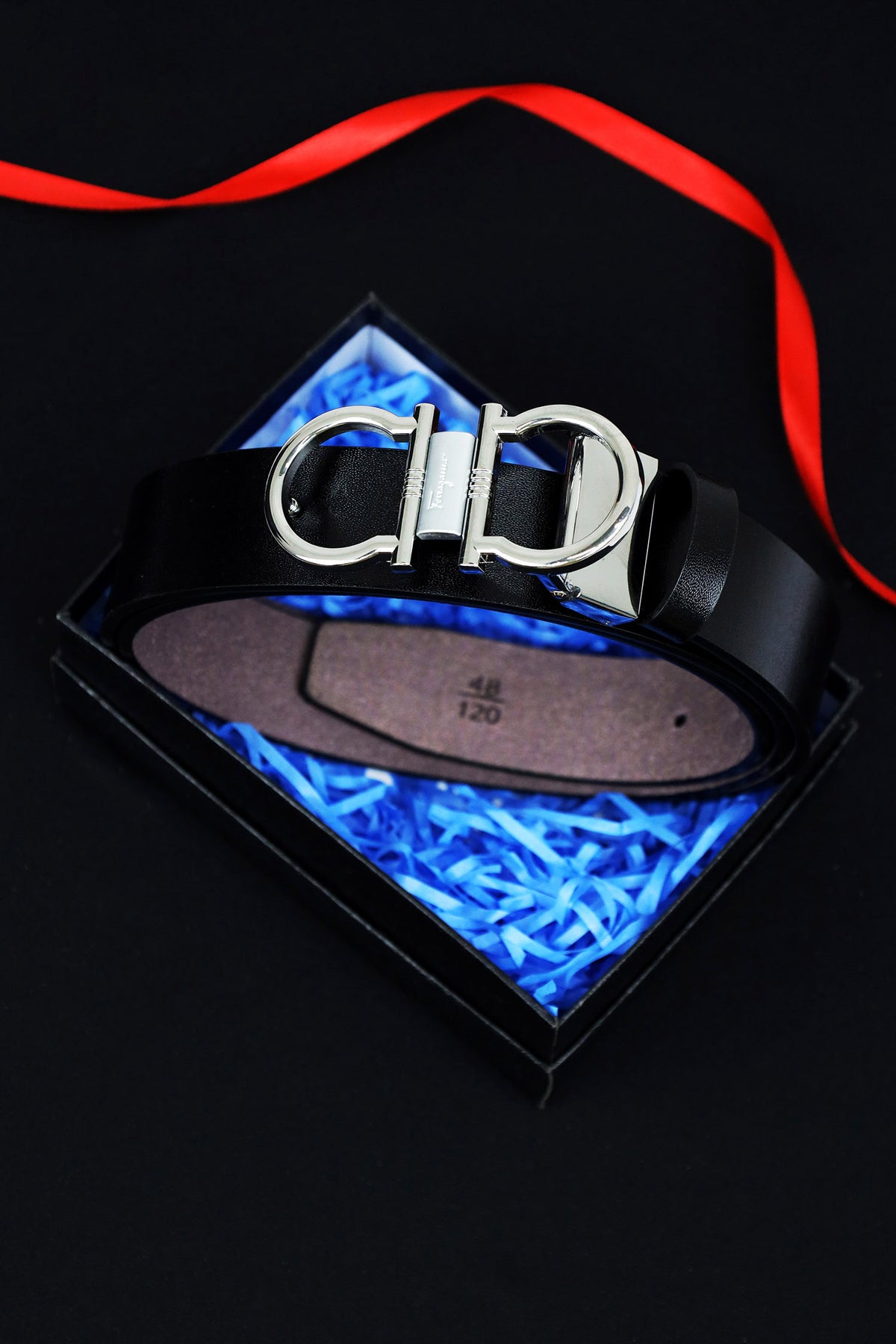 Feragmo Metal Alloy Automatic Buckle Branded Belt