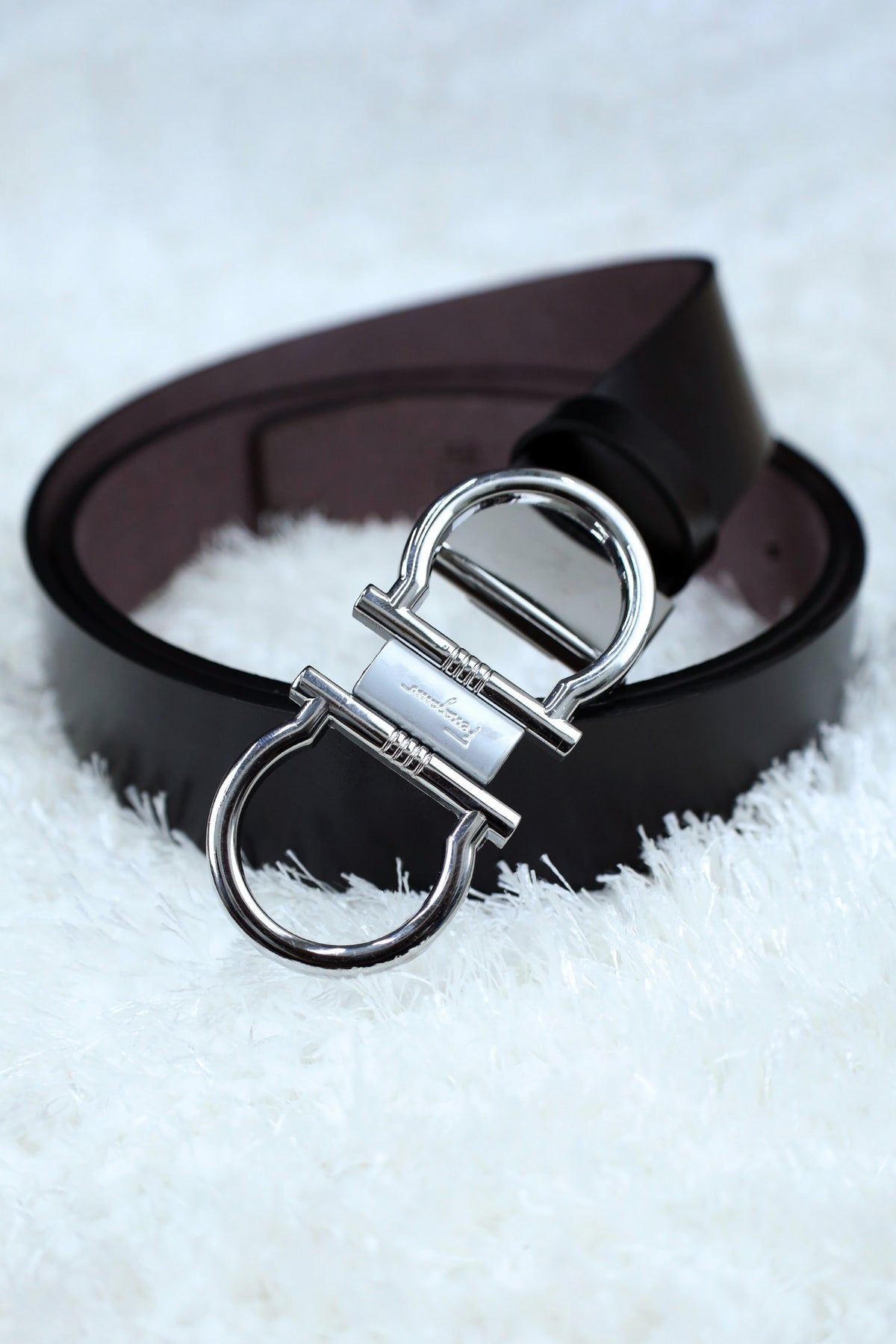 Feragmo Metal Alloy Automatic Buckle Branded Belt