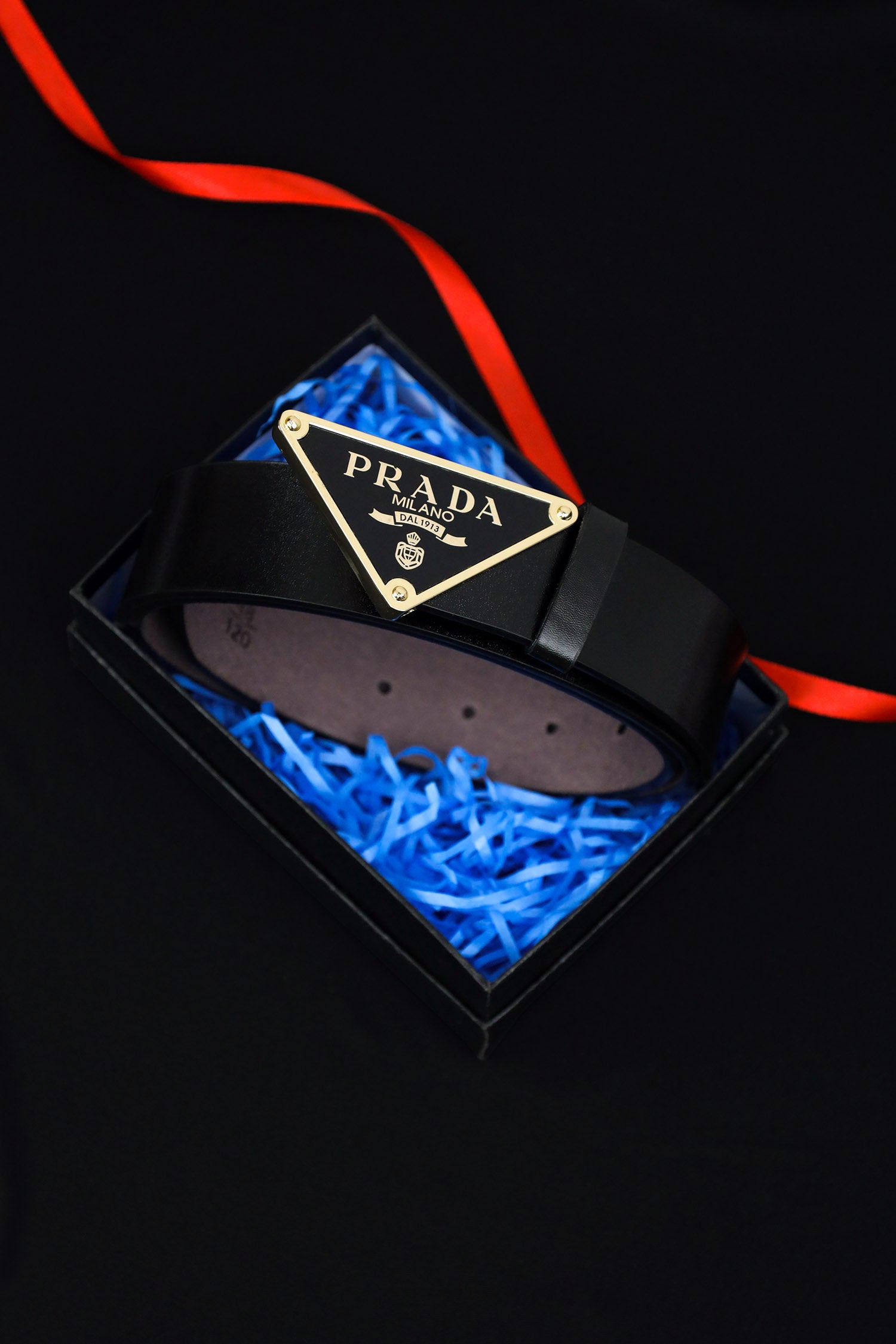 Prda Metal Alloy Automatic Buckle Branded Belt