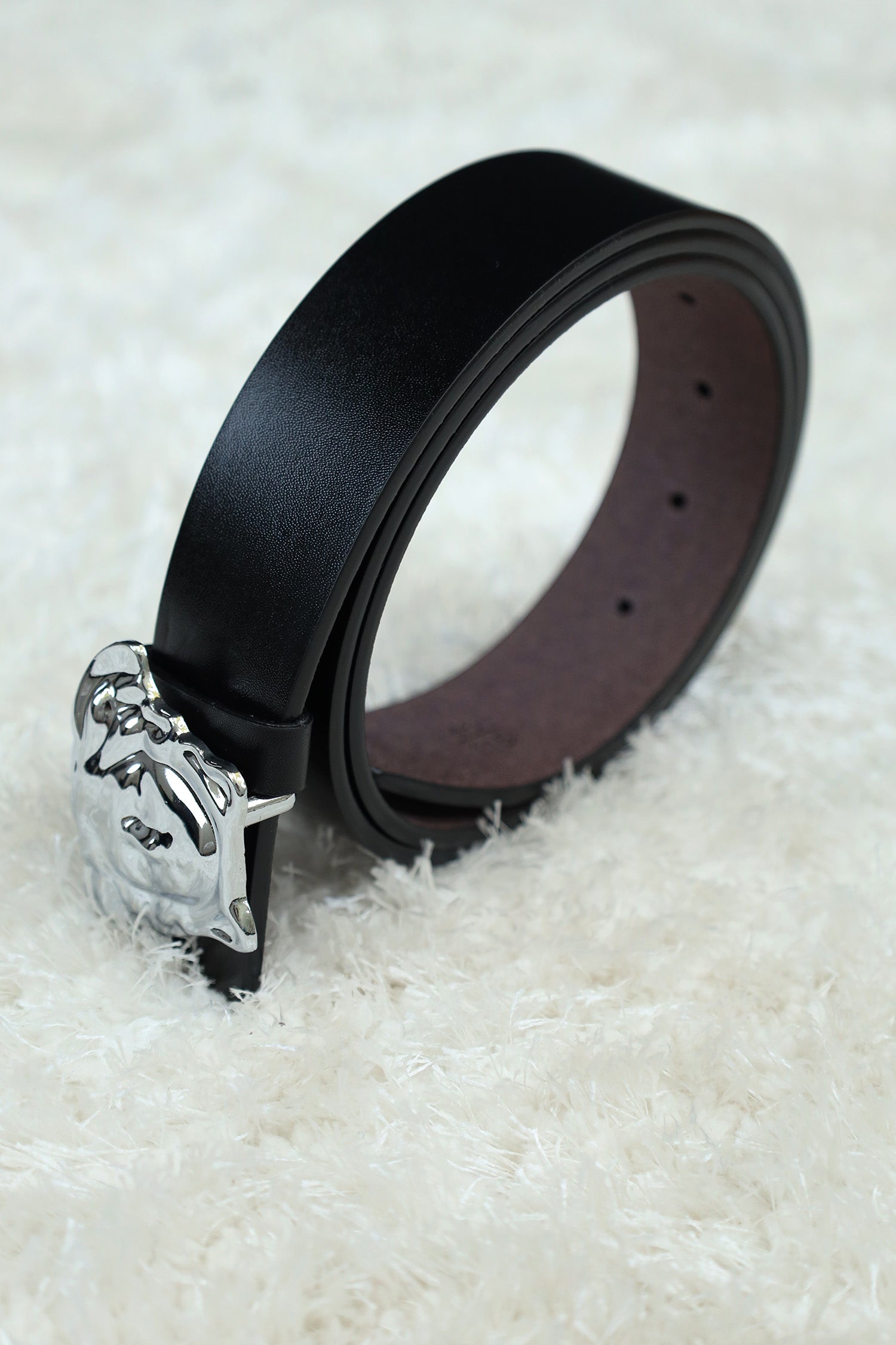 Versce Metal Alloy Automatic Buckle Branded Belt