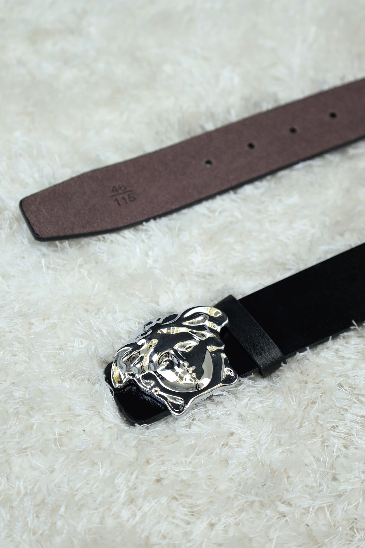 Versce Metal Alloy Automatic Buckle Branded Belt