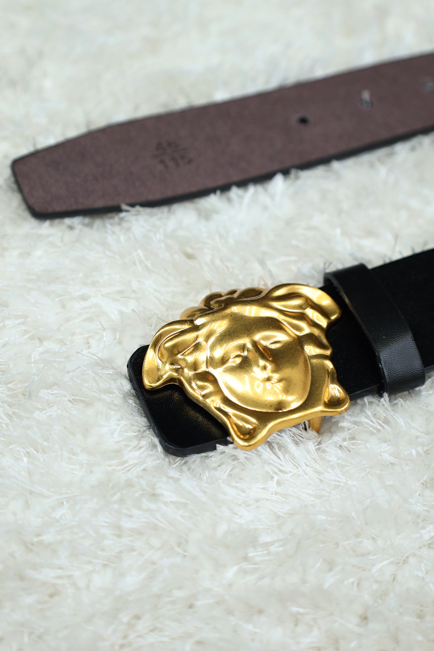 Versce Metal Alloy Automatic Buckle Branded Belt