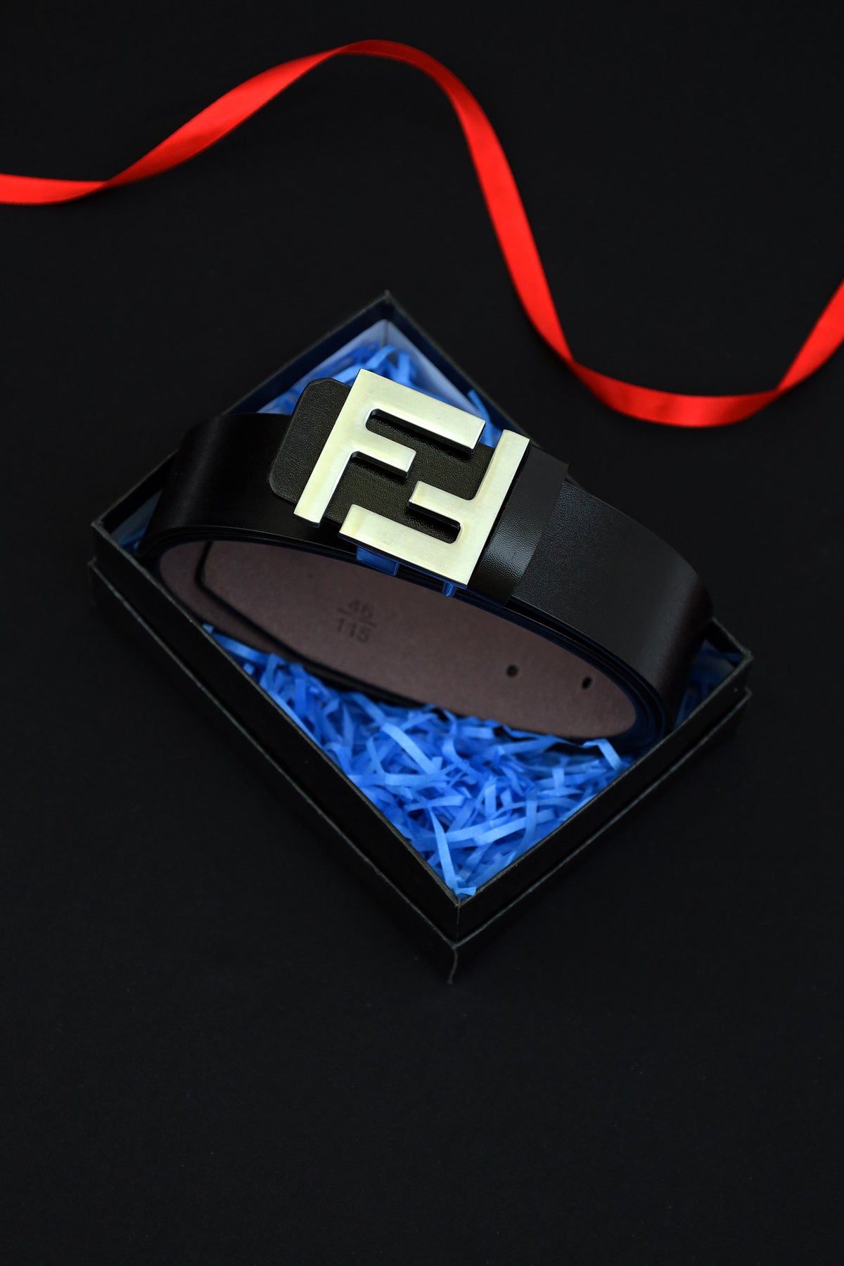 Fndi Metal Alloy Automatic Buckle Branded Belt