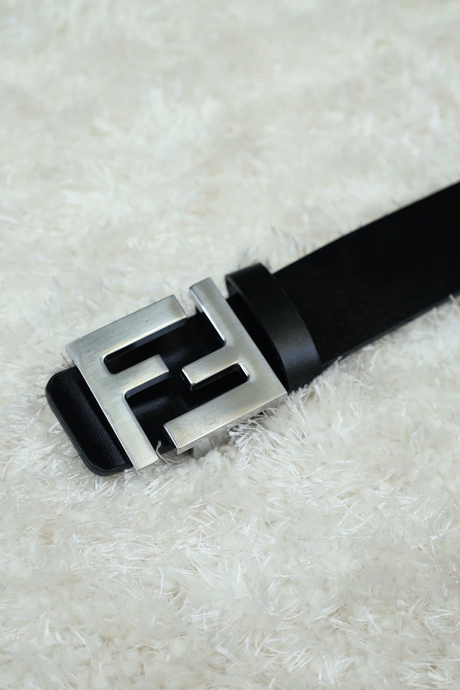 Fndi Metal Alloy Automatic Buckle Branded Belt