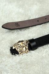 Versce Metal Alloy Automatic Buckle Branded Belt