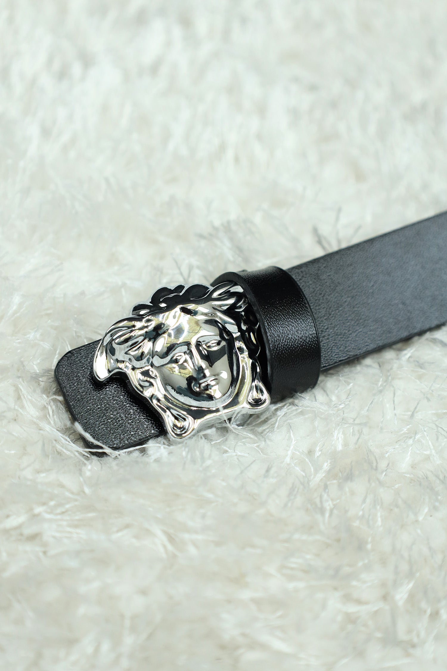 Versce Metal Alloy Automatic Buckle Branded Belt