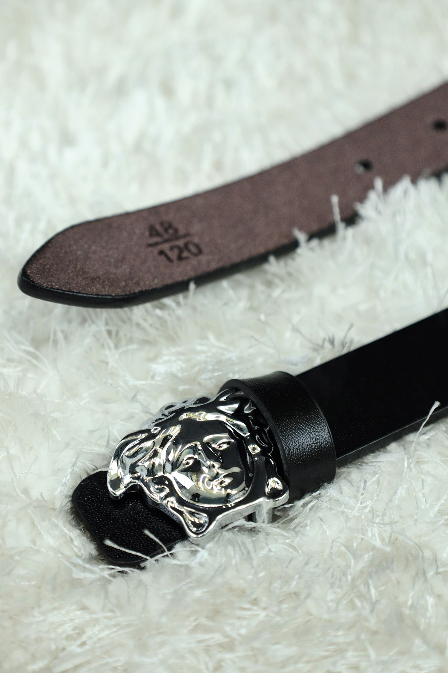 Versce Metal Alloy Automatic Buckle Branded Belt