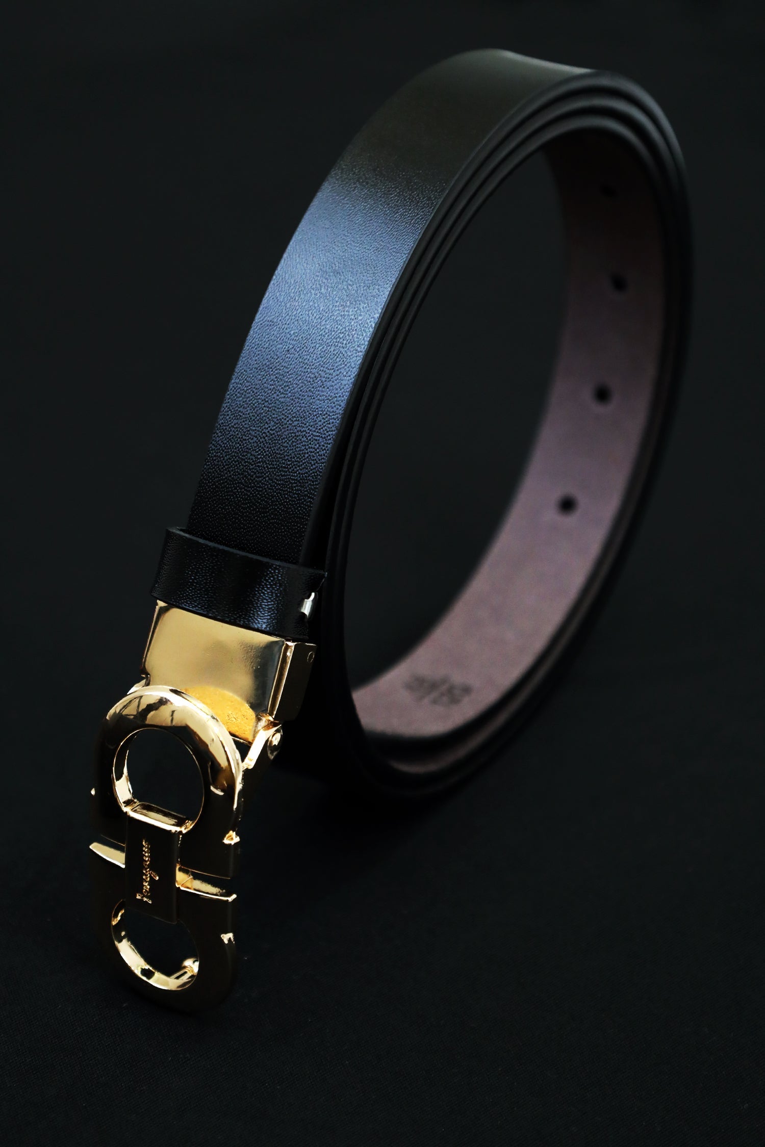 Fergamo Metal Alloy Automatic Buckle Branded Belt