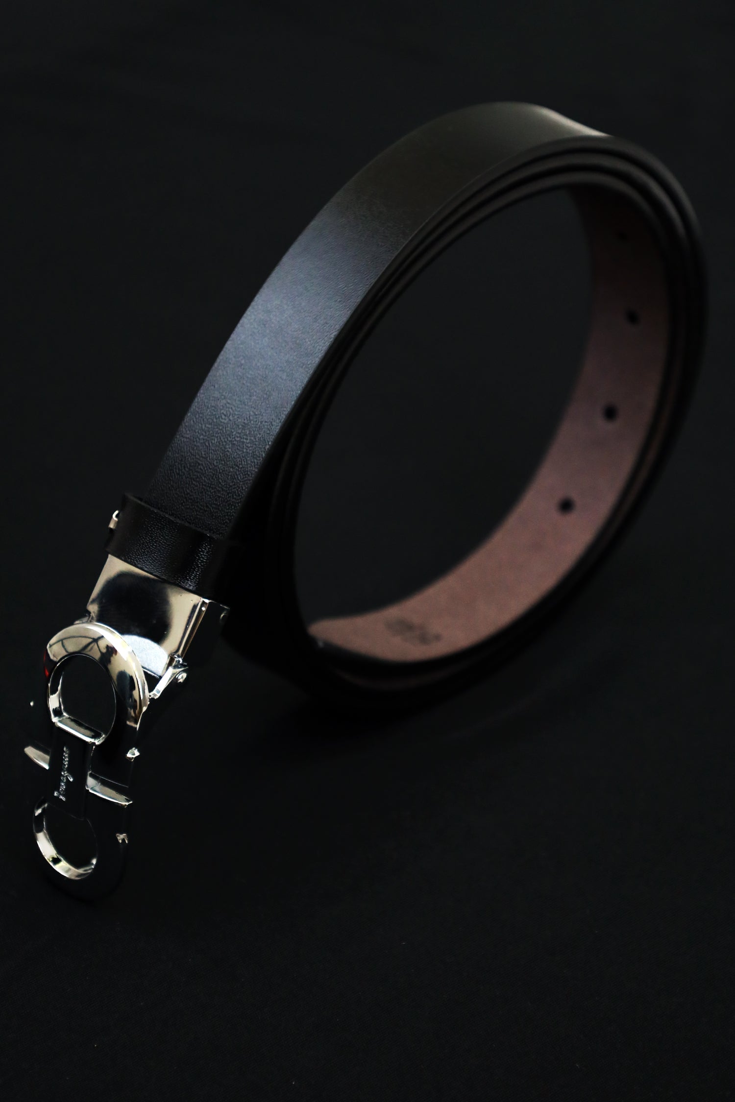 Fergamo Metal Alloy Automatic Buckle Branded Belt