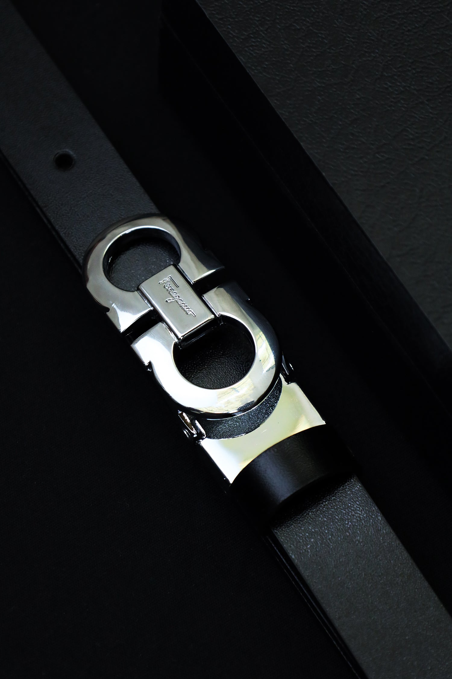 Fergamo Metal Alloy Automatic Buckle Branded Belt