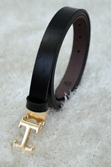 Hrmes Metal Alloy Automatic Buckle Branded Belt