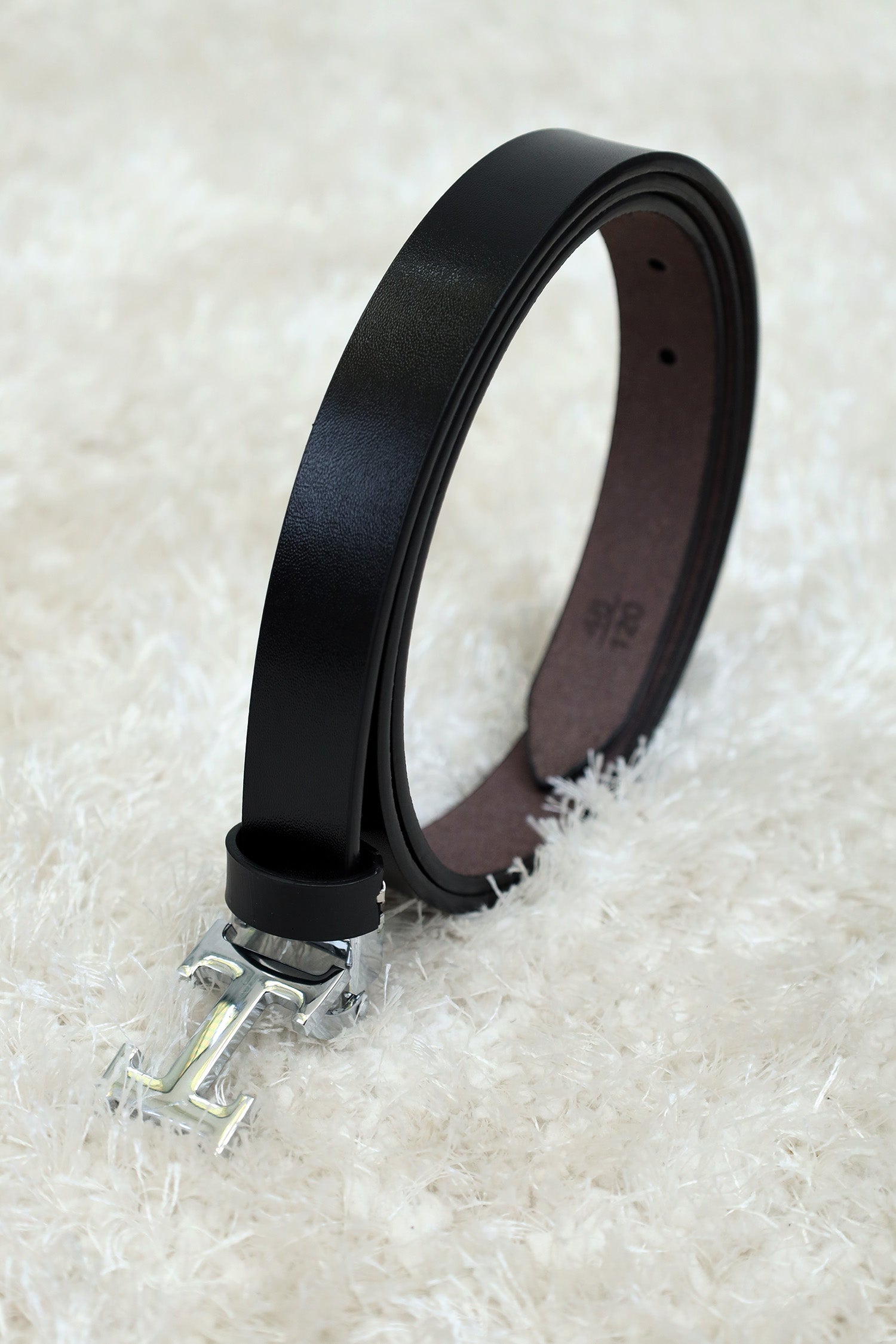 Hrmes Metal Alloy Automatic Buckle Branded Belt