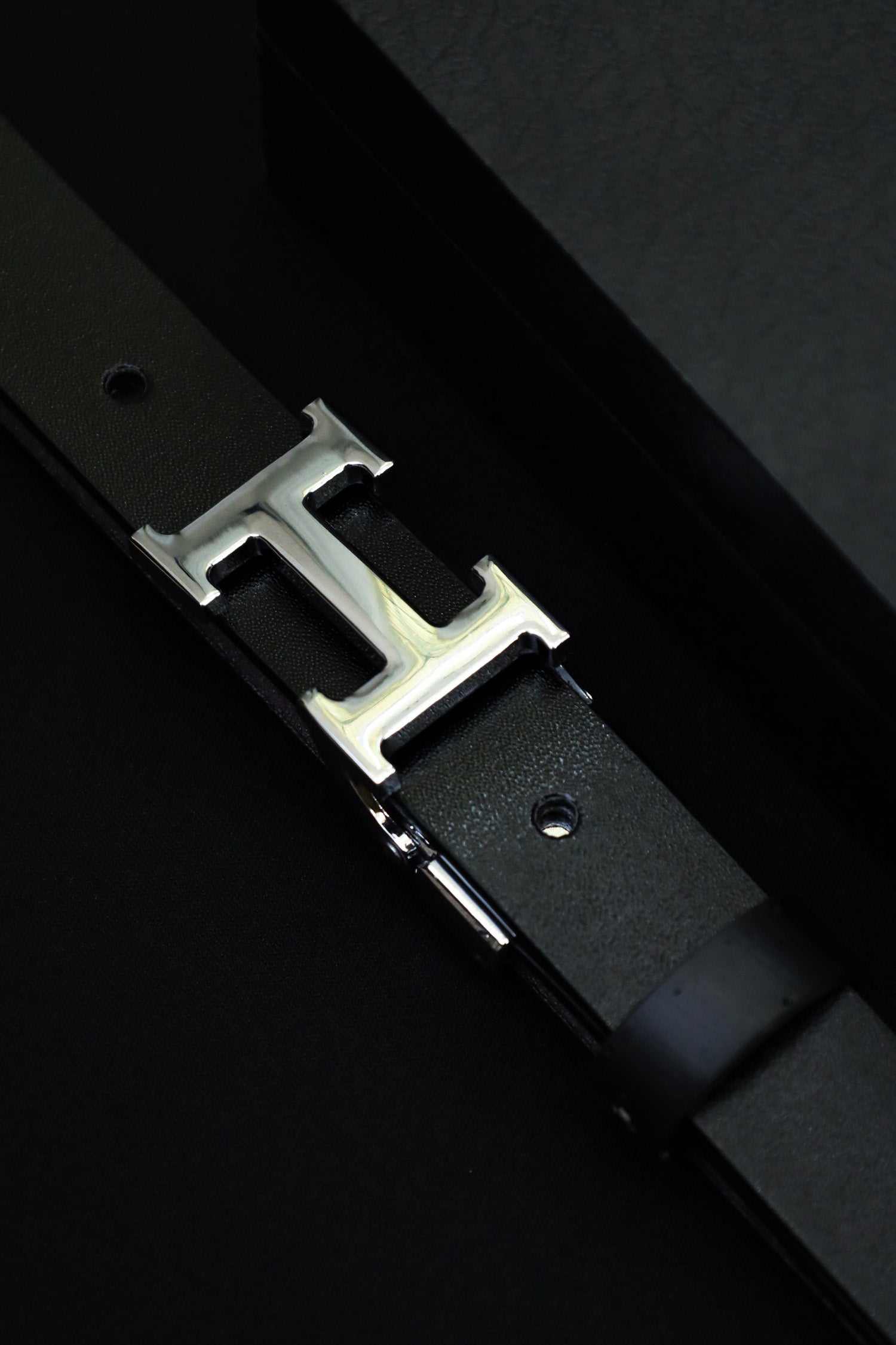 Hrmes Metal Alloy Automatic Buckle Branded Belt