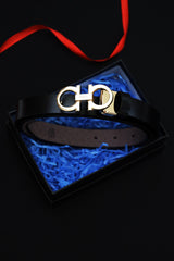 Fargamo Metal Alloy Automatic Buckle Branded Belt