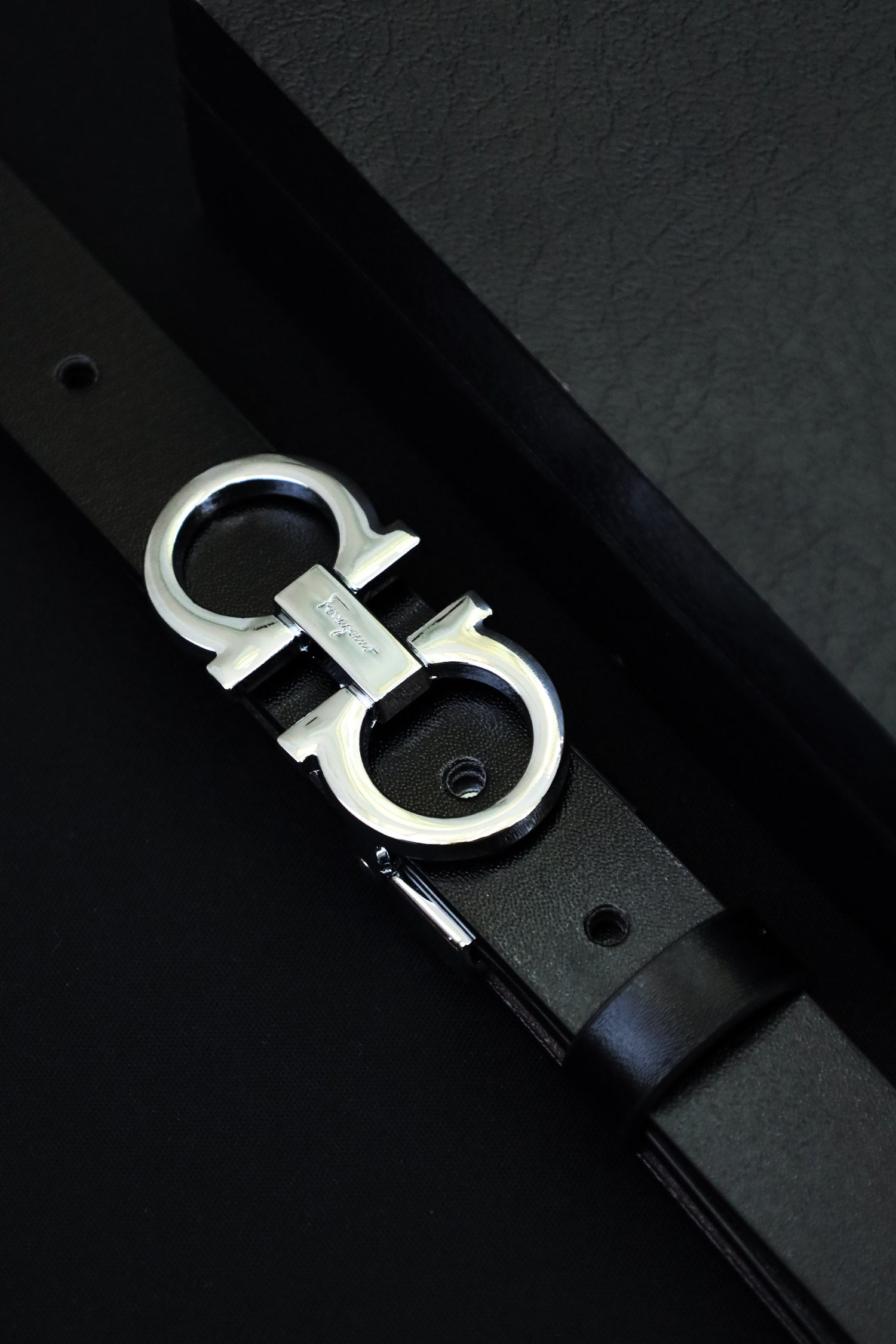 Fargamo Metal Alloy Automatic Buckle Branded Belt