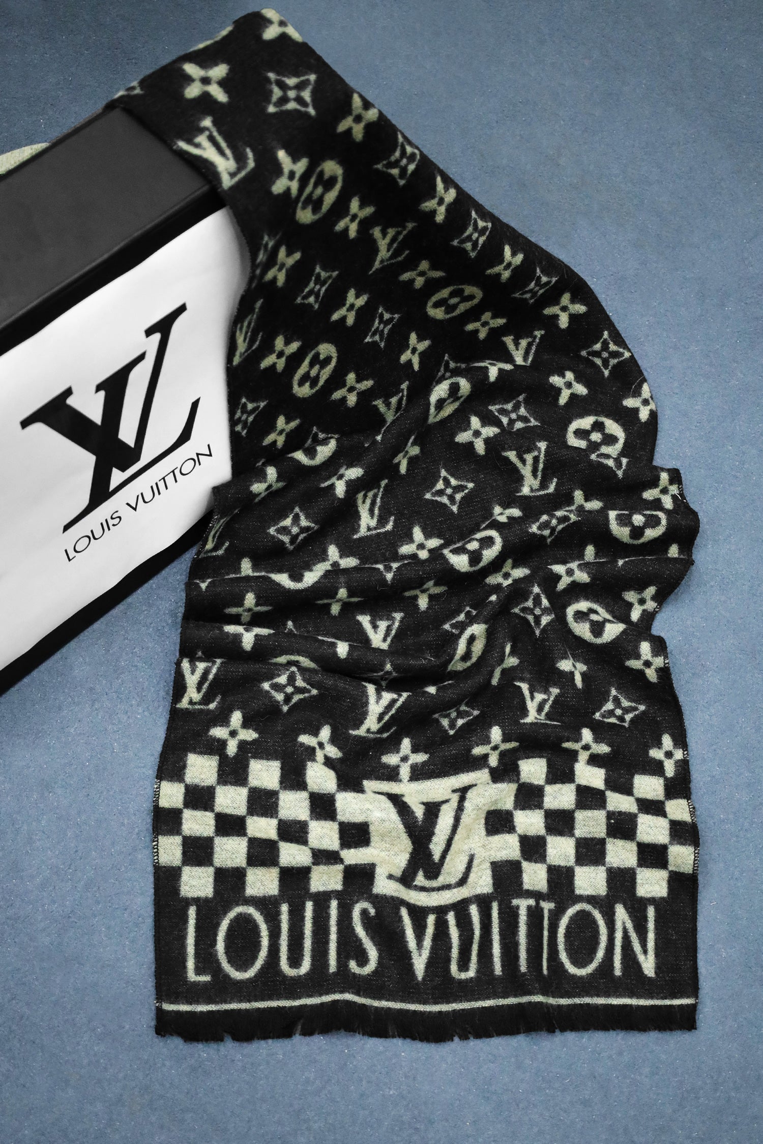 Luis Vten Monogram Luxury Edition Men Mufflers In Black