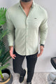 Turbo Dobby Textured Long Sleeve Cotton Casual Shirt