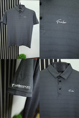 Turbo imp lightweight breathable dryfit Polo In Dark Grey