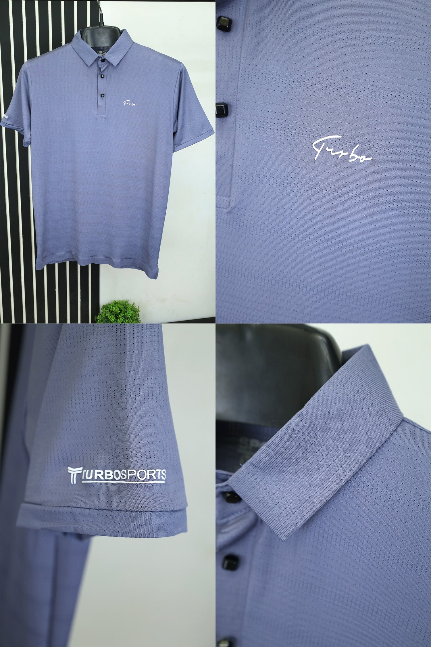 Turbo imp lightweight breathable dryfit Polo In Light Grey