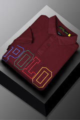 Rph Lren Polo Big Fit Logo Men's Polo Shirt In Maroon