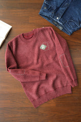 Self Lining Texture Motif Imported Men's Sweatshirt