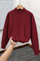 Turbo Clean Aesthetic Texture Style Imported Men's Sweater In Maroon
