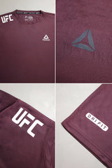 Rebok Printed Logo Training Dry-Fit Tee Maroon