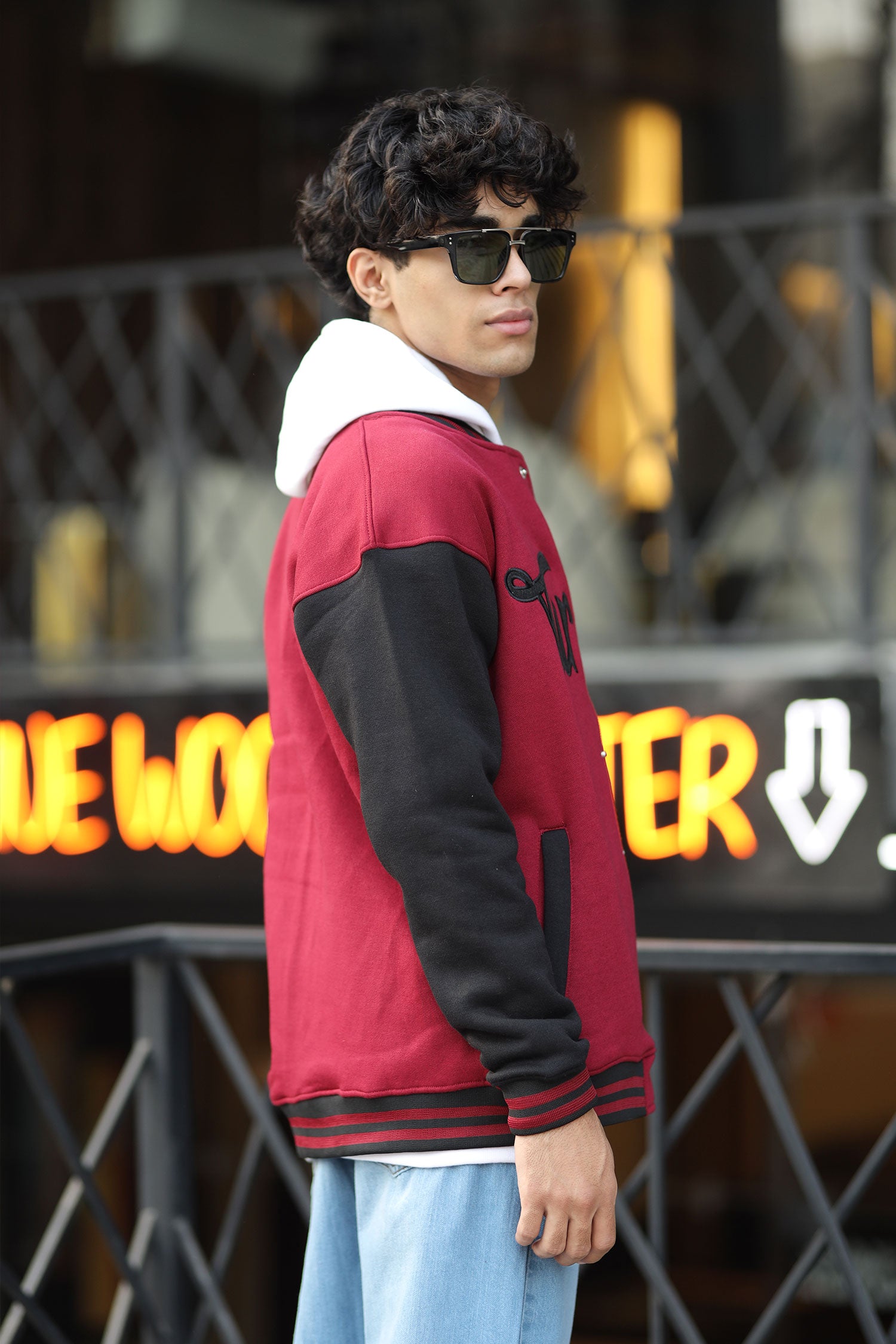 Turbo Button Style Men's Varsity Jacket