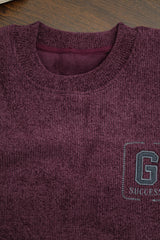 G Success Round Neck Imported Men's Sweatshirt In Maroon