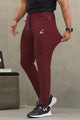 Gym Shrk Fitness Active Pro Men's Imp Dry-fit Trouser In Maroon