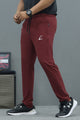 Gym Shrk Fitness Active Pro Men's Imp Dry-fit Trouser In Maroon