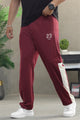 Turbo Urban Flex Loose Bottom Trouser In Maroon