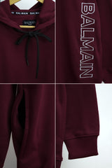 Blman  Embroidered Typography Essential Fleece Hoodie