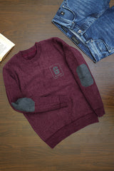 G Success Round Neck Imported Men's Sweatshirt In Maroon