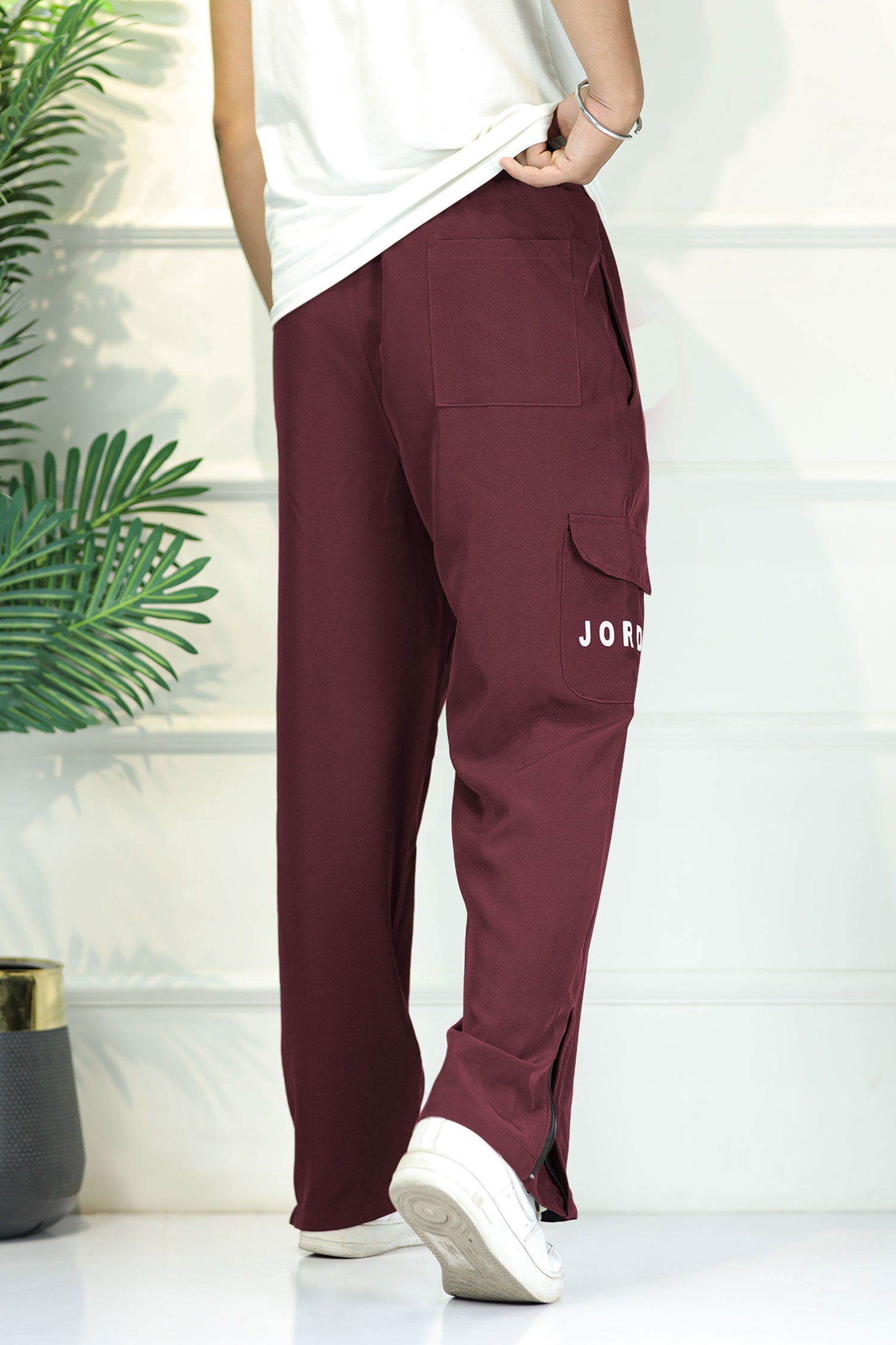 Jrdn 'Flare-Zip' Tactical Cargo-Style Micron Sportswear Trouser