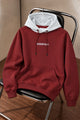 Essental Everyday Casual Men's Hoodie In Maroon